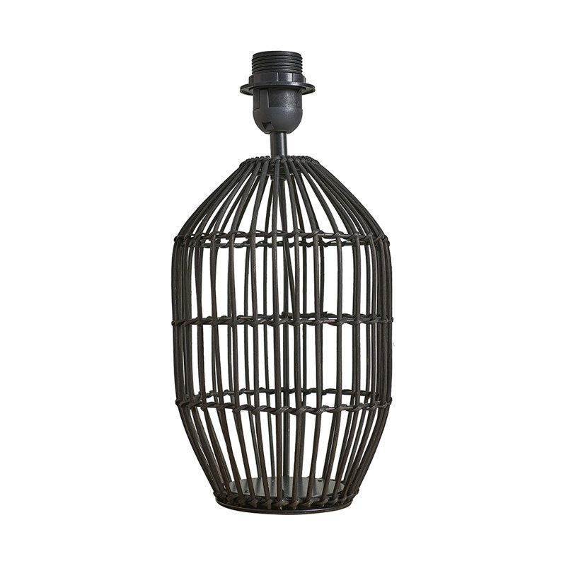 Tonto Wicker/Rattan Lamp Base Lamp, Black