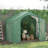 Portable Walk-In Greenhouse, PE Cover, Steel Frame Garden Hot House, Zipper Door, Top Vent-115823964