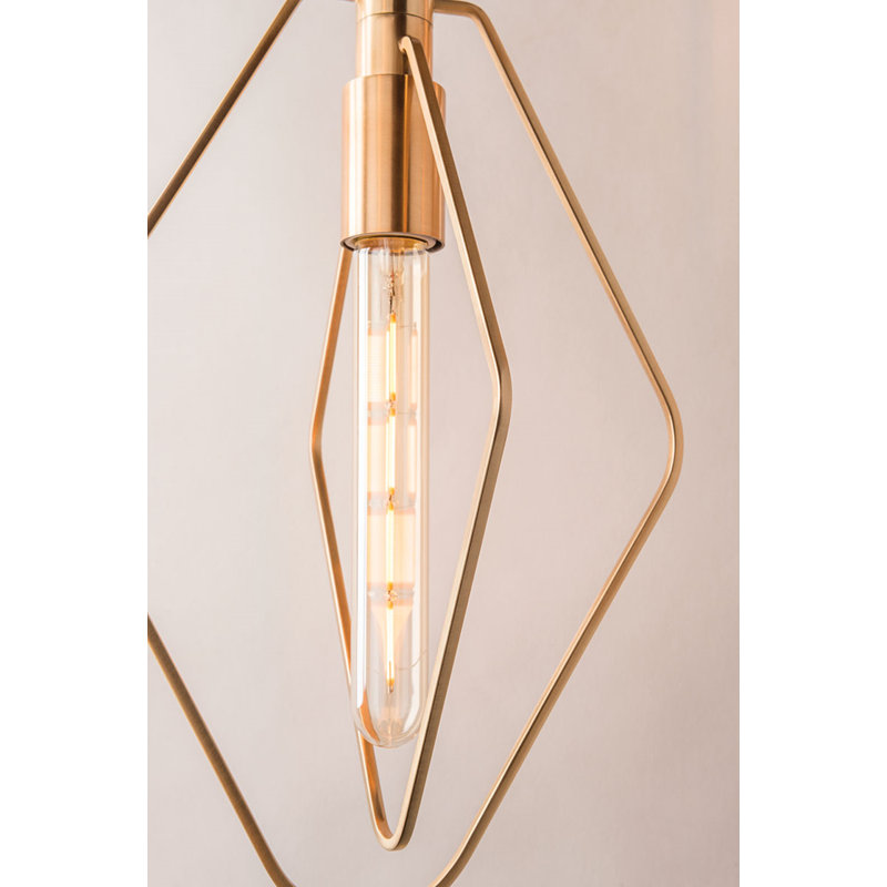 Masonville 1 Light Mini Pendant, Aged Brass