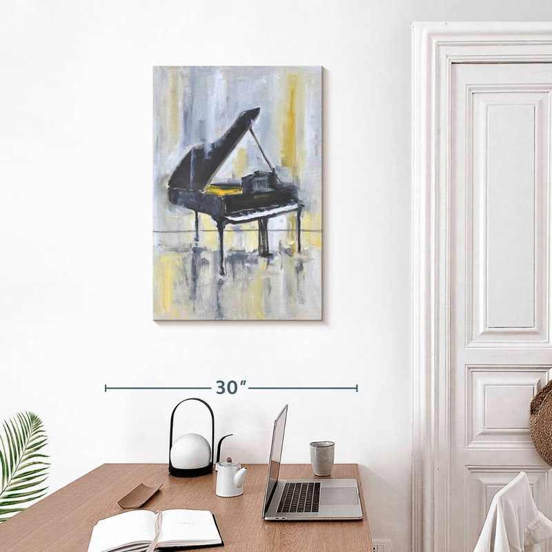 Piano Abarca en or II, H 30 po x l 20 po