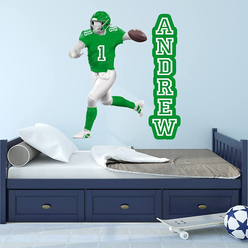 Adhésif décoratif Quarterback, H 44 po x l 36 po, Vert