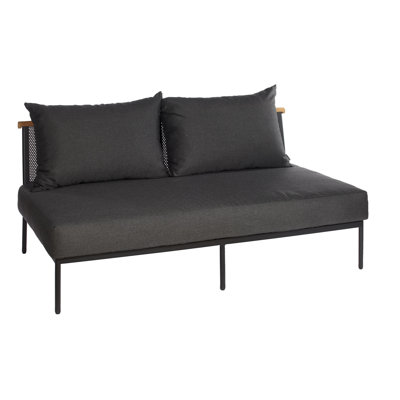 Riad Wide Outdoor Teak Patio Sofa with Cushions