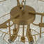 9-Light Cluster Grape Ribbed Glass Chandelier