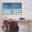Crashing Beach Wave Shore 2 Piece Black Framed Giclee Art Set by Ethan Harper-1535232804-1535232793