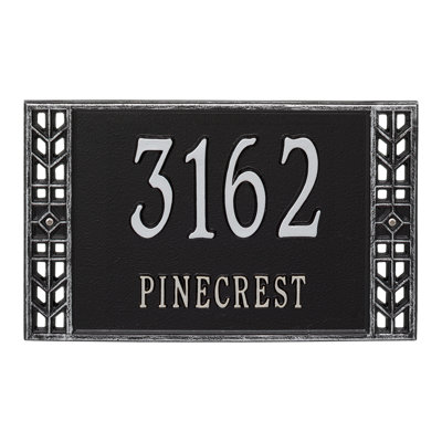 Boston Personalized Standard 2-Line Wall Address Plaque