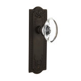Meadows Plate with Oval Clear Crystal Door Knob