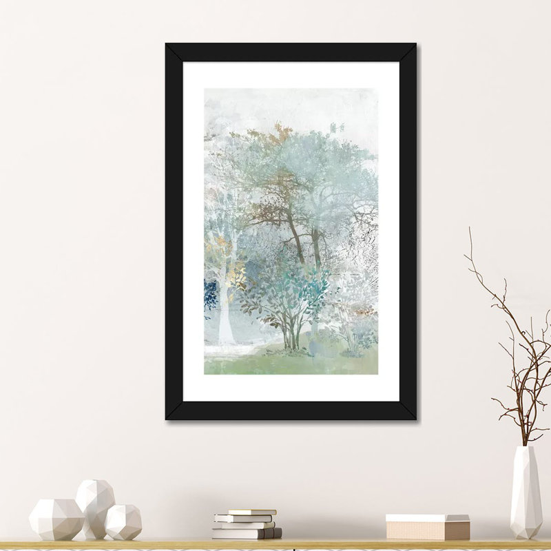 "Silent Mystery II" par Allison Pearce, reproduction d’art, Blanc, Papier encadré noir, H 24 po x l 16 po x P 1 po