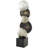 Cole And Grey Glass Stacked Orb Abstract Sculpture With Black Base