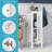 RiverRidge Prescott Single Door Narrow Bathroom and Laundry Storage Cabinet and Organizer with Adjustable Shelves - White