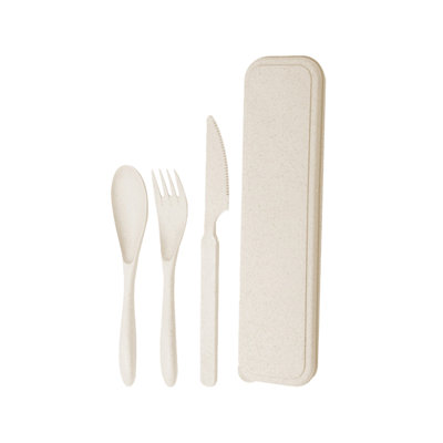 Tableware boxes Wheats Straw Knife Fork And Spoon Cutlery Set Special Outdoor Travel Portable Three Piece Set