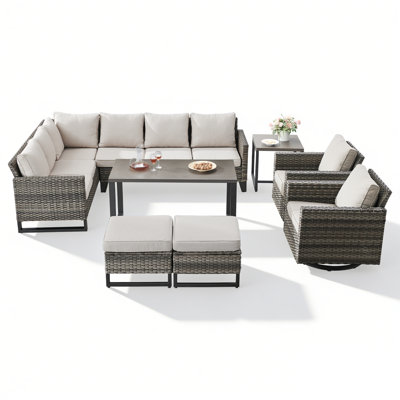 8 - Person Patio Conversation Set with Cushions
