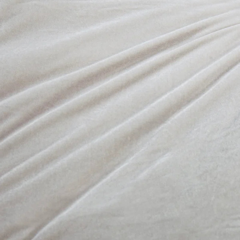 Ensemble d'édredon décontracté en velours Estelle, Édredon pour très grand lit + 2 taies décorativ, Taupe