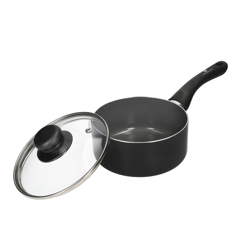 MasterClass Can-to-Pan Ceramic Non-Stick Saucepan with Lid, Recycled Aluminium, 16 cm