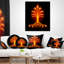 Fleur de feu fractale - coussin à imprimé floral-30727898-30727901