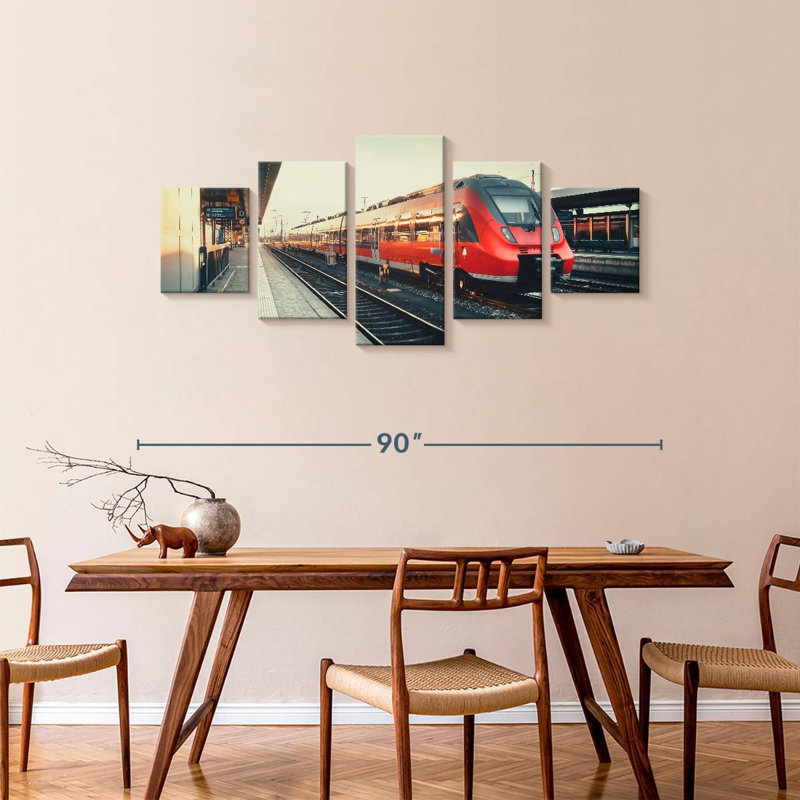Red Train, 36" H x 80" W