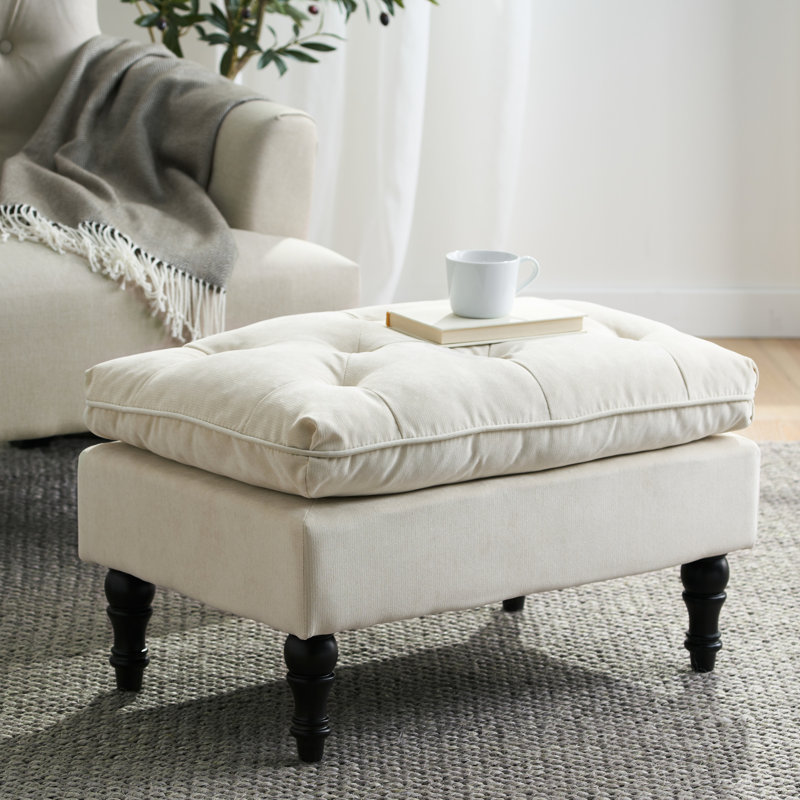 28.65In Deep With Pillow Top - Ideal For Extra Seating Cream Fabric Radiant Brightens Living Room