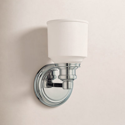 Windham Single Light Glass Dimmable Armed Sconce