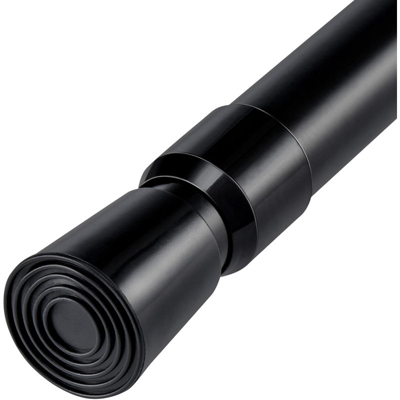 Curtain Poles, Extendable Curtain Poles, 103-190Cm Net Curtain Rod, Shower Curtain Pole, Matte Black