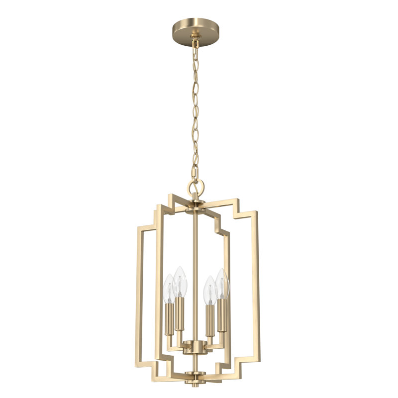 Zoanne 4 - Light Geometric Pendant, Alturas Gold, 59.75" H x 13.75" W x 13.75" D