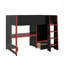 Lit mezzanine en bois avec bureau intégré, garde-robe, DEL et tiroir-99830322