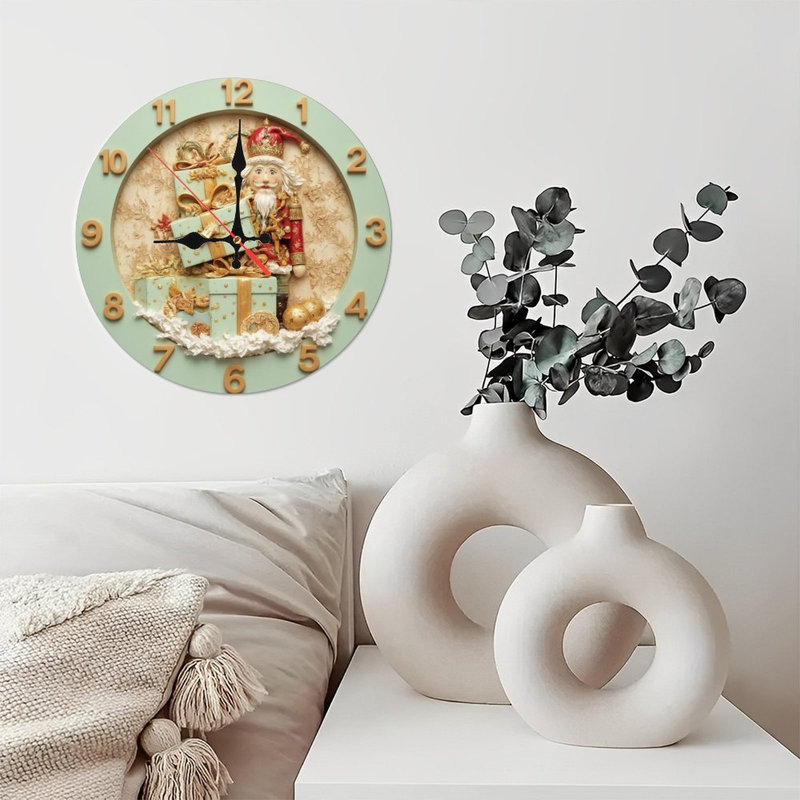 Décoratif - Horloge de Noël - Bonhomme de neige