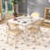 33.8'' Square Portable Folding Table with 4 Chairs