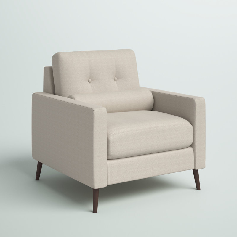 Espana Upholstered Armchair, Beige Polyester
