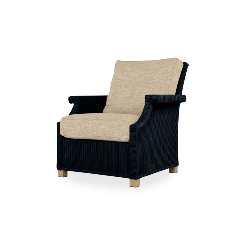 Hamptons Outdoor Lounge Chair, Cottage Pepper, Ebony