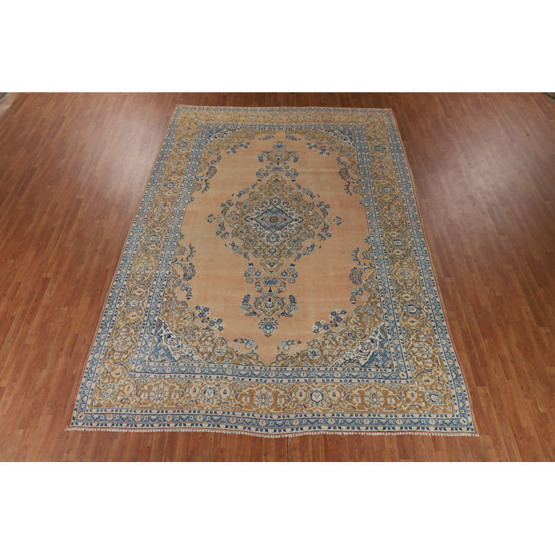 Tapis rétro en laine 10 x 13
