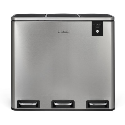 Waste Bin 3 x 18L - Stainless Steel N°982