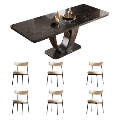 Ensemble de table et de chaises rectangulaires Home Rock