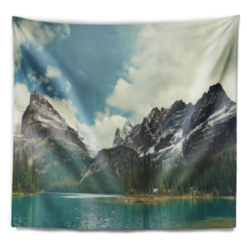 Paysage, tapisserie panoramique du parc national Yoho, H 78 po x l 92 po