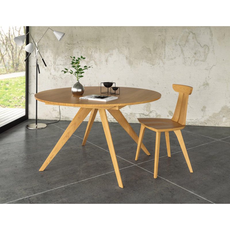 Catalina Round Extension Table, 48" L x 48" W, Natural Cherry