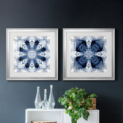 " Indigo Kaleidoscope III " 2 - Pieces