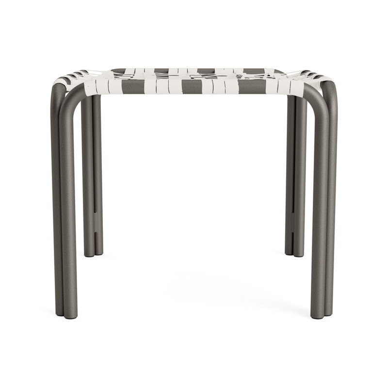 Kantan Outdoor Square Side Table, Mica, White Lite