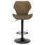 Parrett Swivel Upholstered and Faux Leather Adjustable Height Bar Stool with Steel Frame-1615305345
