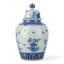 Large Blue and White Temple Jar
