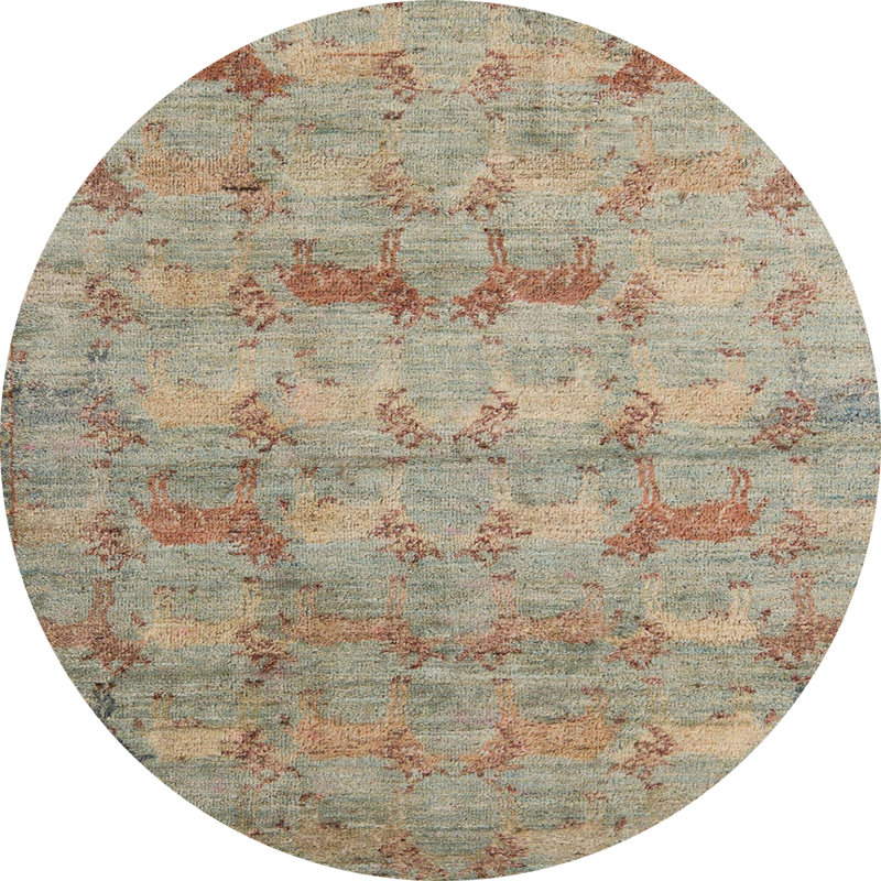 Abstract Indoor Rug, Round 6'