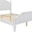 Structure de lit double avec tête de lit, structure de lit en bois classique avec support à lattes-219237277-219237276