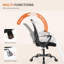Fauteuil de direction de bureau à domicile avec conception ergonomique, pivotant en maille à dossier moyen, soutien lombaire confortable, accoudoirs confortables pour la chambre à coucher, bureau, étudiant-124504150-124504151