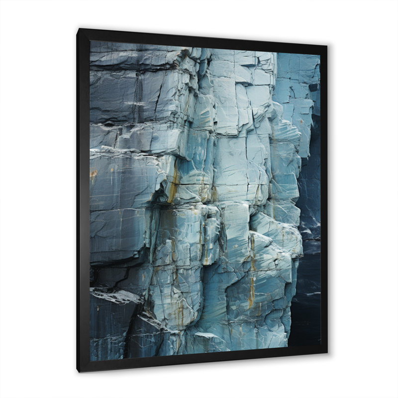 Glacier Glaciers Edge I - Paysage et nature, art mural, salon, H 20 po x l 12 po x P 1 po, Cadre photo noir