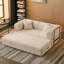 Canapé-lit convertible au sol avec support pour le dossier du coussin, canapé-lit futon confortable, tissu en velours côtelé pour le salon et la chambre à coucher