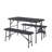 Bevilacqua Ebern Designs 47.24 " Plastic and Steel Black Foldable Card Table