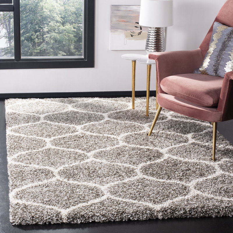 Darrold Shag Performance Geometric Rug, Rectangle 8' x 10'