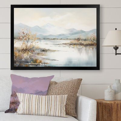 Mountain Pond Stillness Scenery - Lake, impressions sur toile