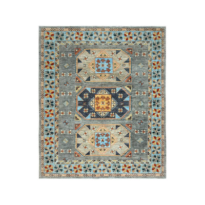 Tapis oriental rectangulaire gris en laine noué à la main 8 pi 3 po x 9 pi 9 po - MOA102830000