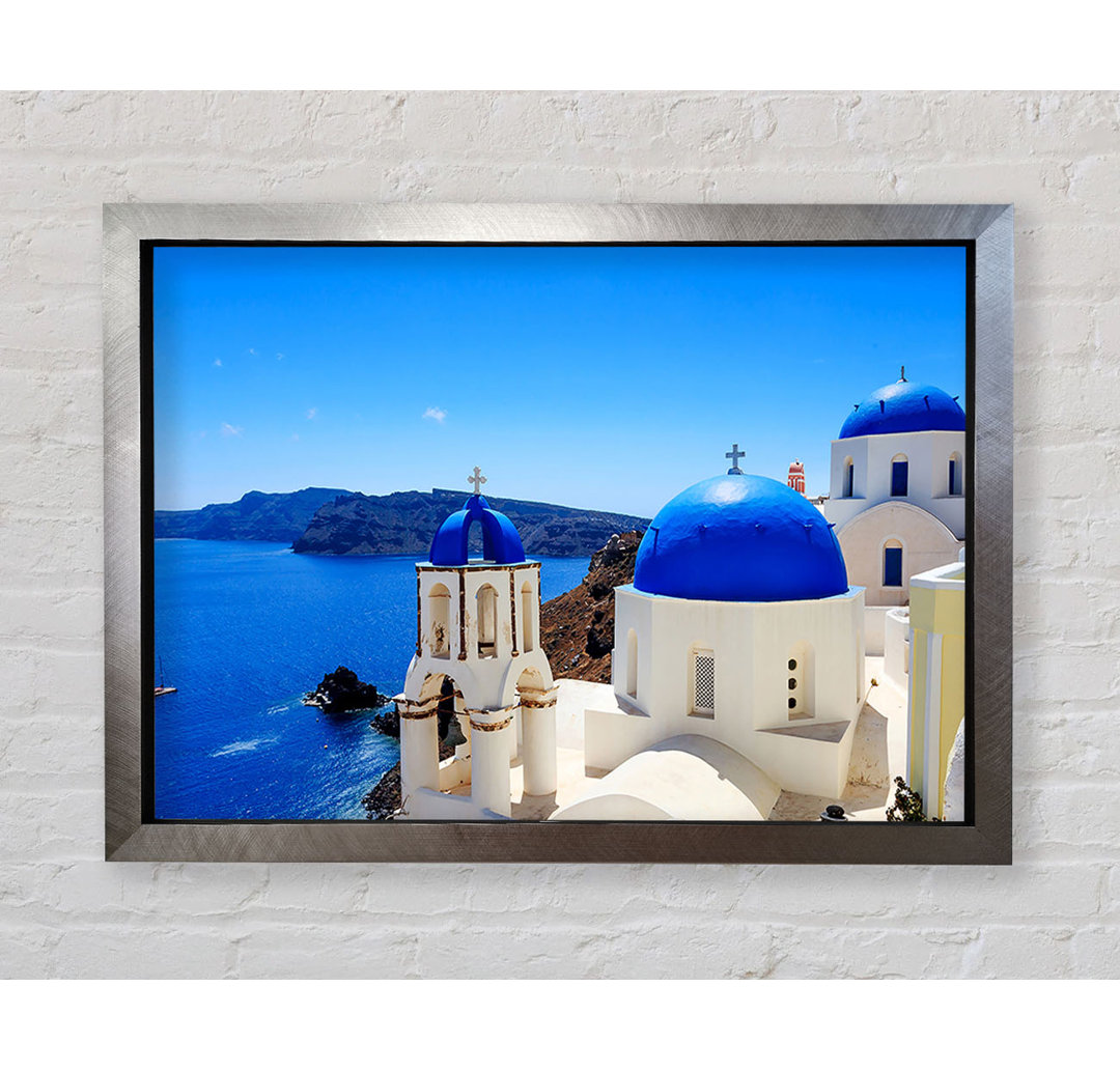 Santorini Wonder Gerahmter Druck Wandkunst