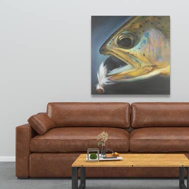 Loon Peak® Fly Fishing Acrylic by Ed Capeau - Picture Frame Print on Canvas