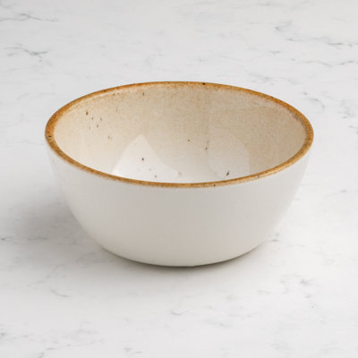 Bol empilable en porcelaine titane de qualité supérieure avec pied, 4 oz | Va au micro-ondes et au lave-vaisselle