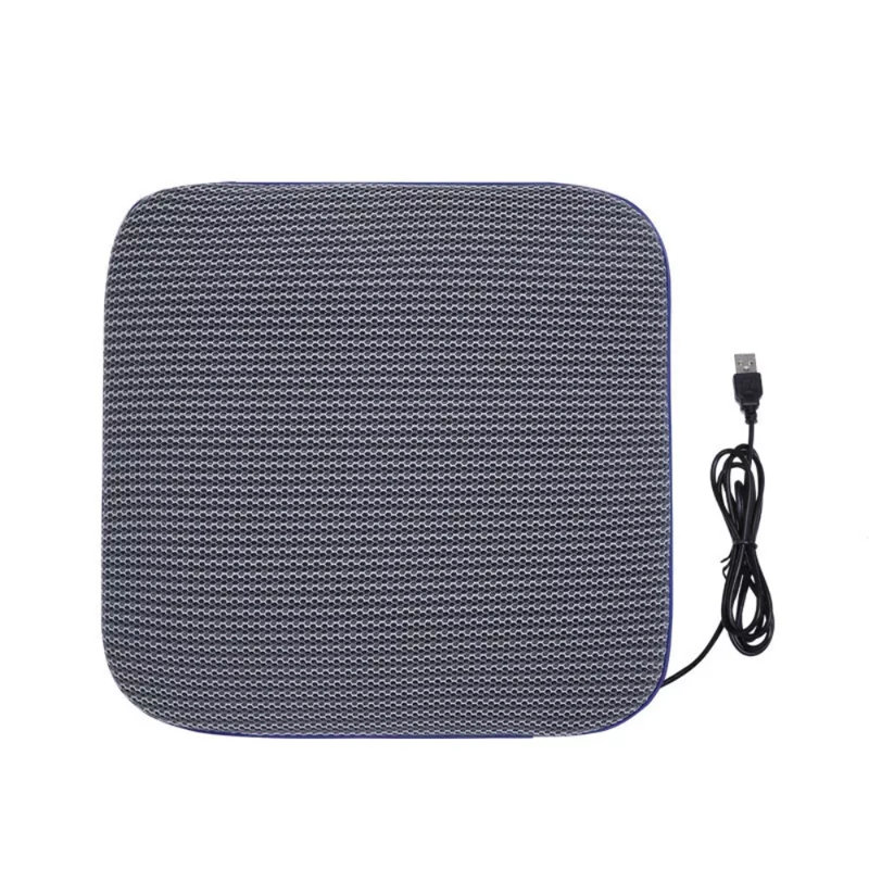 1Pc Breathable Car Vehicle Pad Seat Cooler Cushion Cover Summer Cooling Chair Fan, Dark Gray